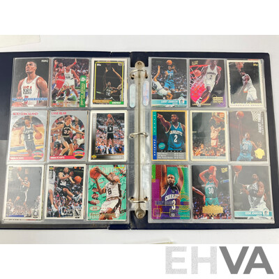 Collection of 1990's Upper Deck, Sky Hook, Topps and Fleer NBA Cards Including East/West All-stars, Tim Hardaway, Dominique Wilkins Larry Johnson, David Robertson, Scottie Pippen, Steve Kerr and More