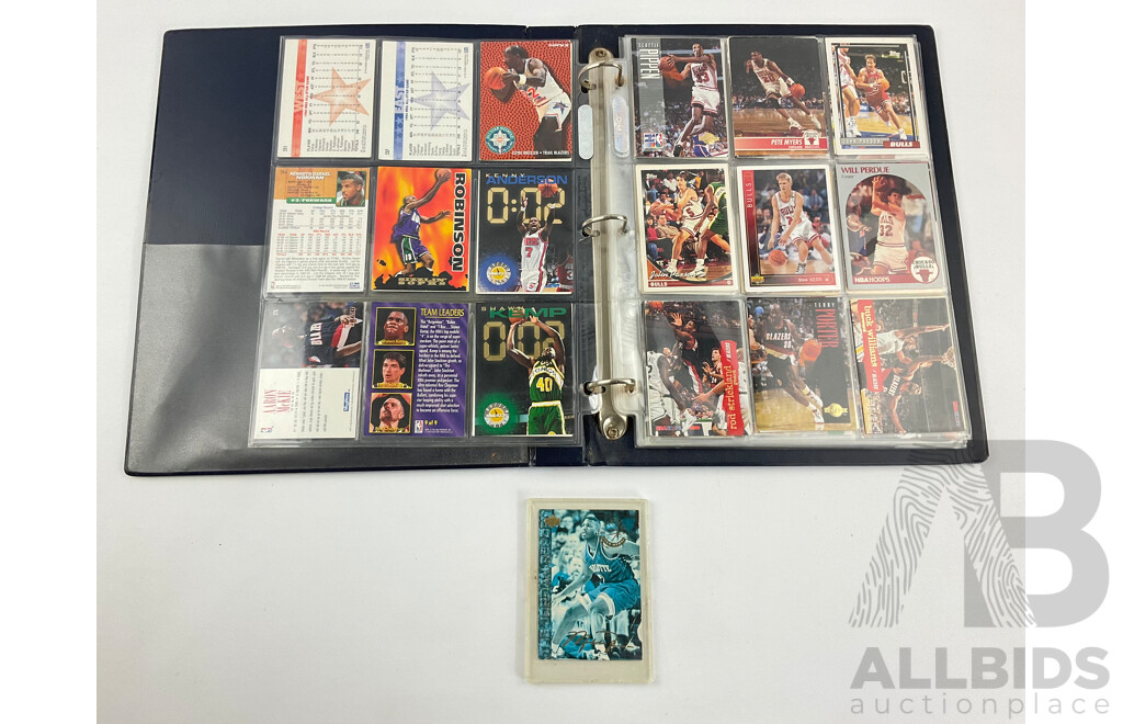 Collection of 1990's Upper Deck, Sky Hook, Topps and Fleer NBA Cards Including East/West All-stars, Tim Hardaway, Dominique Wilkins Larry Johnson, David Robertson, Scottie Pippen, Steve Kerr and More