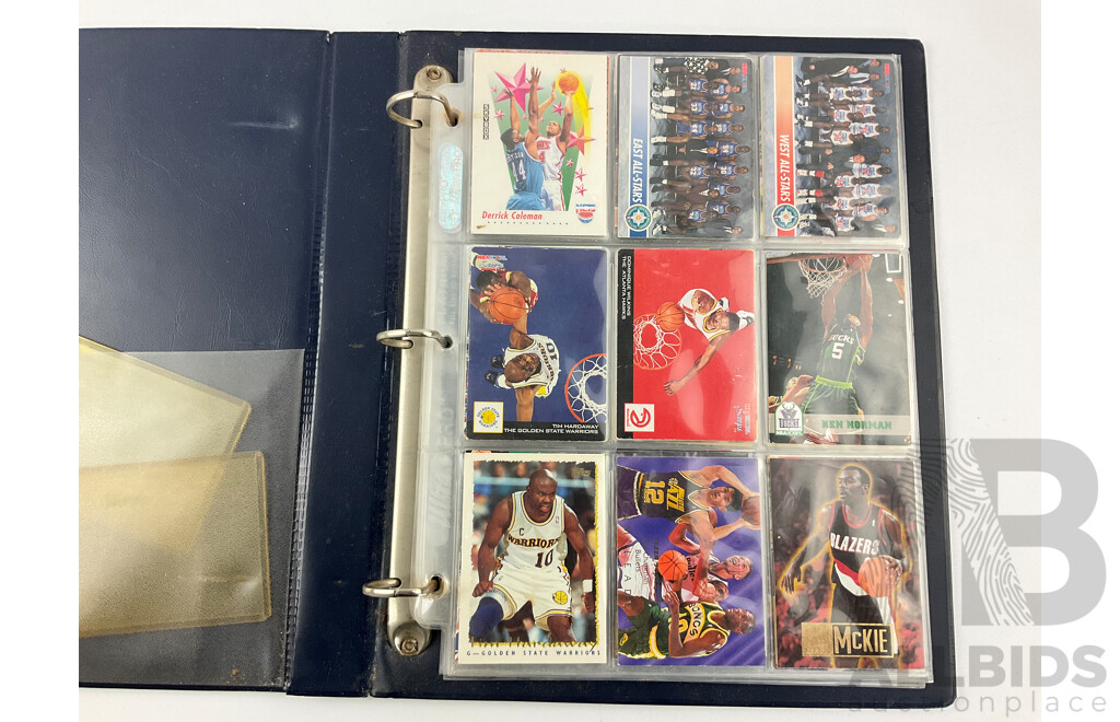 Collection of 1990's Upper Deck, Sky Hook, Topps and Fleer NBA Cards Including East/West All-stars, Tim Hardaway, Dominique Wilkins Larry Johnson, David Robertson, Scottie Pippen, Steve Kerr and More