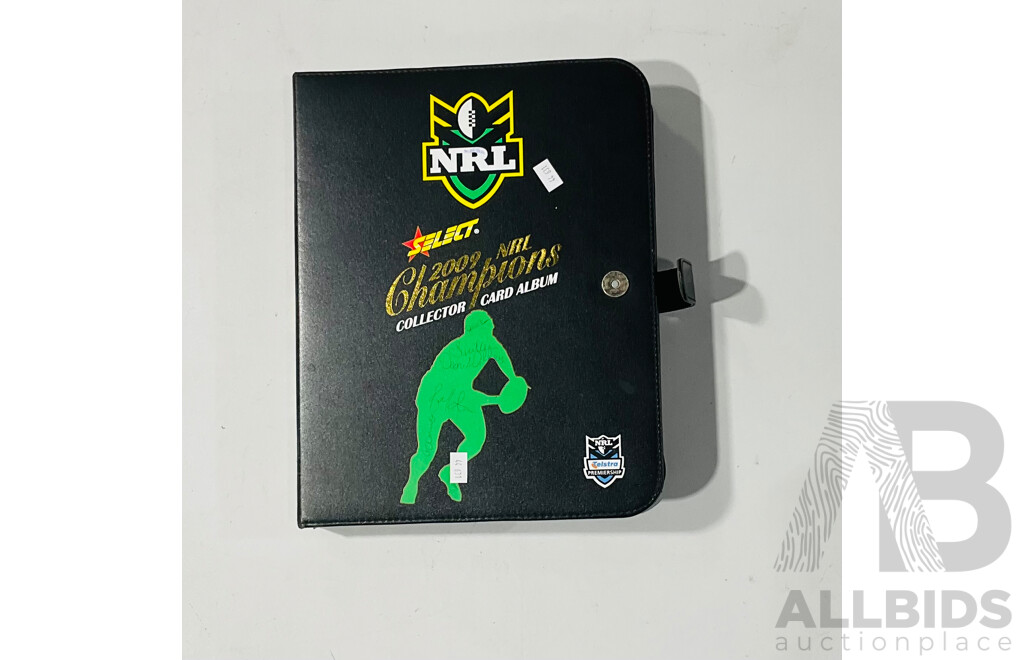 Signed 2009 NRL Champions Collector Card Album Including Cards