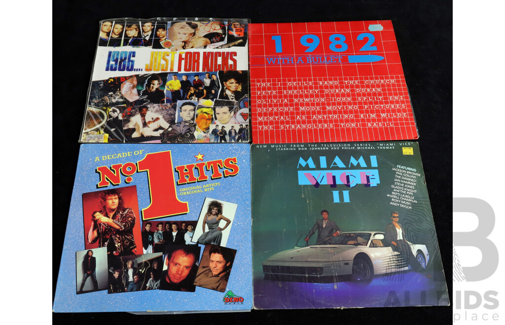 Collection Eight Vintage 1980s Greatest Hits and Compilation Vinyl LP Titles