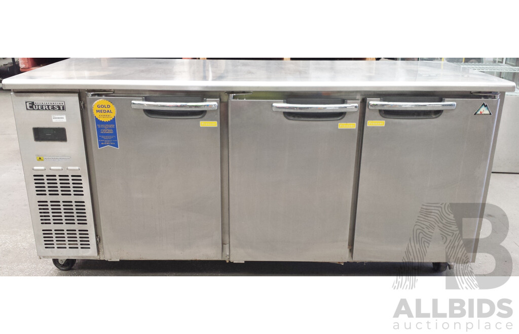 Everest 470 Litre Stainless Steel Under Bench Commercial Freezer