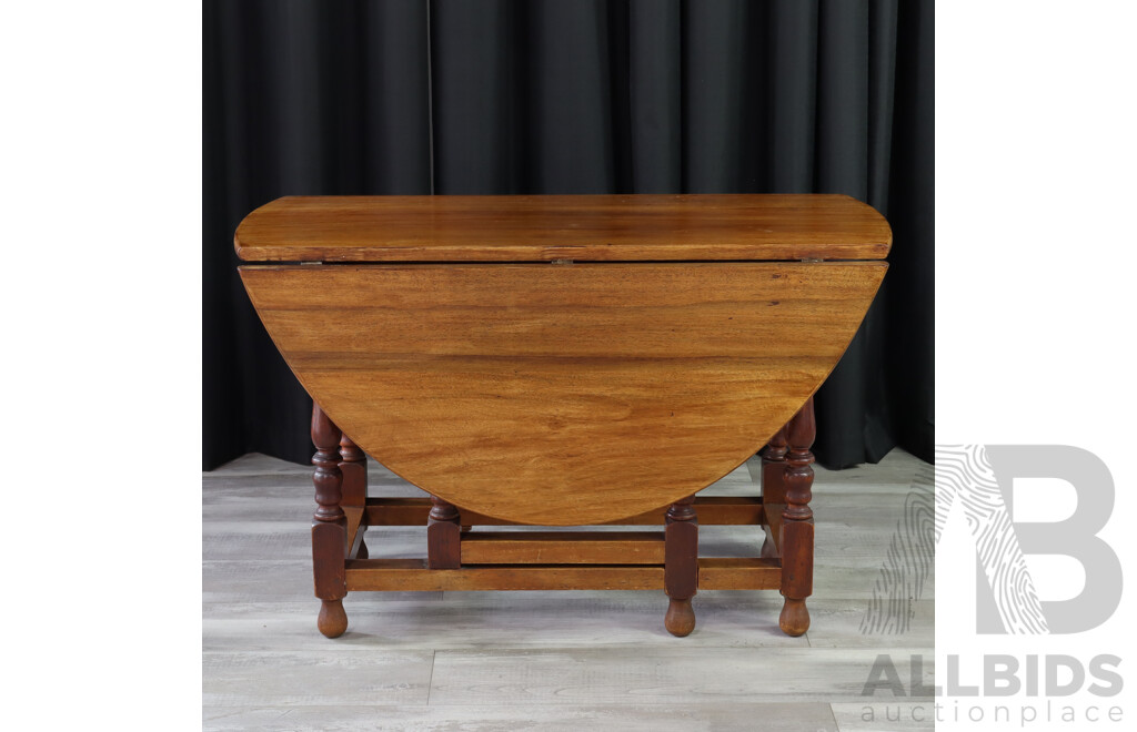 Large Art Deco Dropside Dining Table