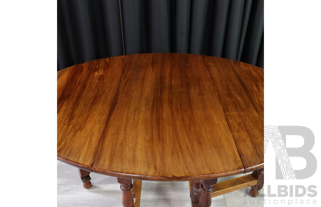 Large Art Deco Dropside Dining Table