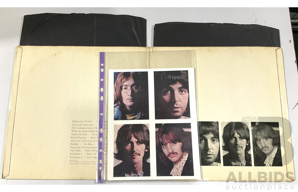 The Beatles, the Beatles White Album, Vinyl LP Record, Number 0210562, Includes One Picture Insert