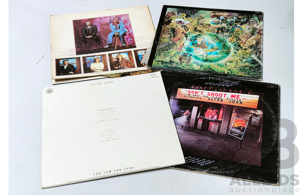 Collection Four Vinyl LP Records of Elton John