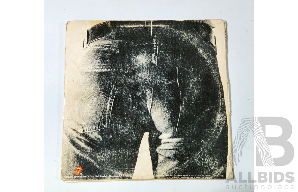 The Rolling Stones, Sticky Fingers, Original Real Zipper Pressing, COC 59100, Vinyl LP Record