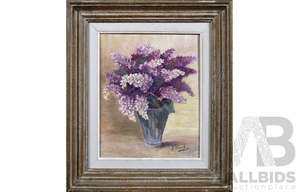20th Century French School, Lilacs, Oil on Canvas
