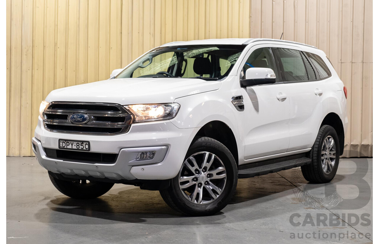 7/2017 Ford Everest Trend UA (4x4) 4d Wagon White Turbo Diesel 3.2L - 7 Seater