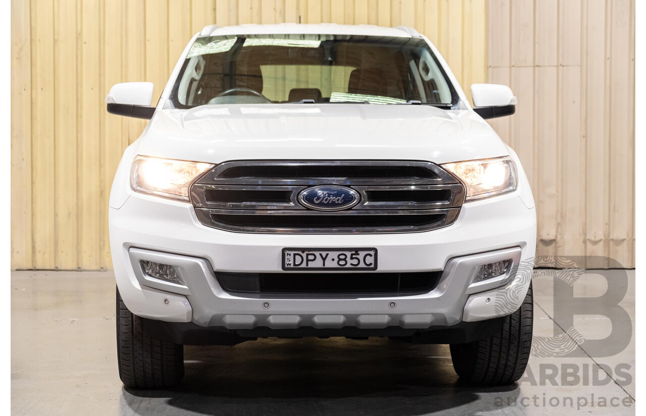 7/2017 Ford Everest Trend UA (4x4) 4d Wagon White Turbo Diesel 3.2L - 7 Seater