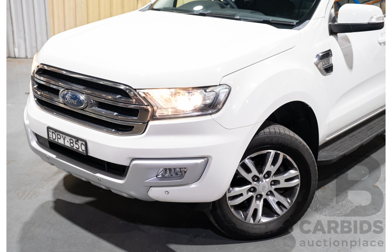 7/2017 Ford Everest Trend UA (4x4) 4d Wagon White Turbo Diesel 3.2L - 7 Seater