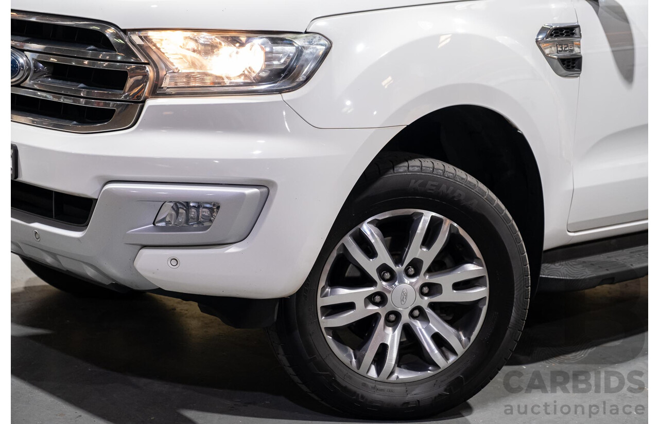 7/2017 Ford Everest Trend UA (4x4) 4d Wagon White Turbo Diesel 3.2L - 7 Seater