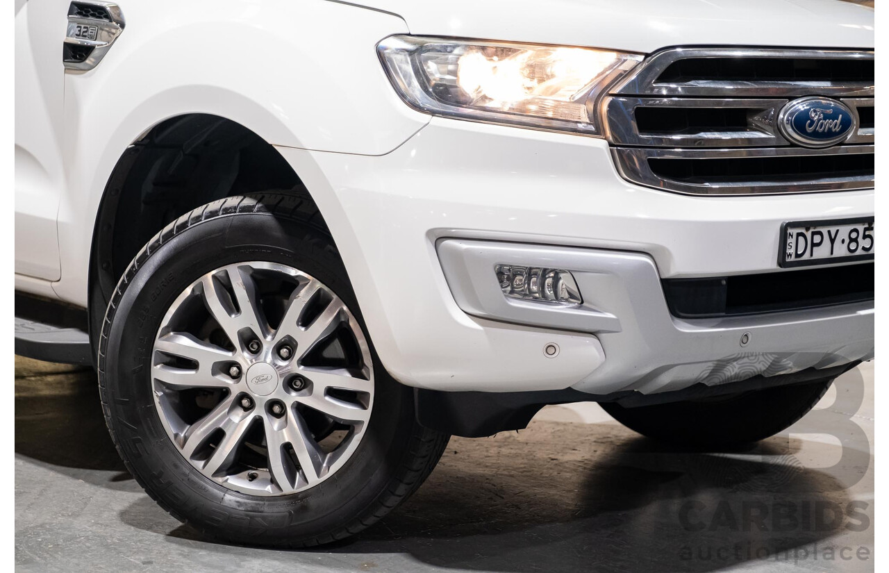7/2017 Ford Everest Trend UA (4x4) 4d Wagon White Turbo Diesel 3.2L - 7 Seater