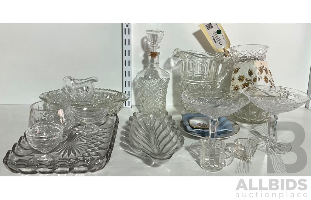 Collection Vintage Crystal, Glasswear and More Including Pair Waterford Coupes and More