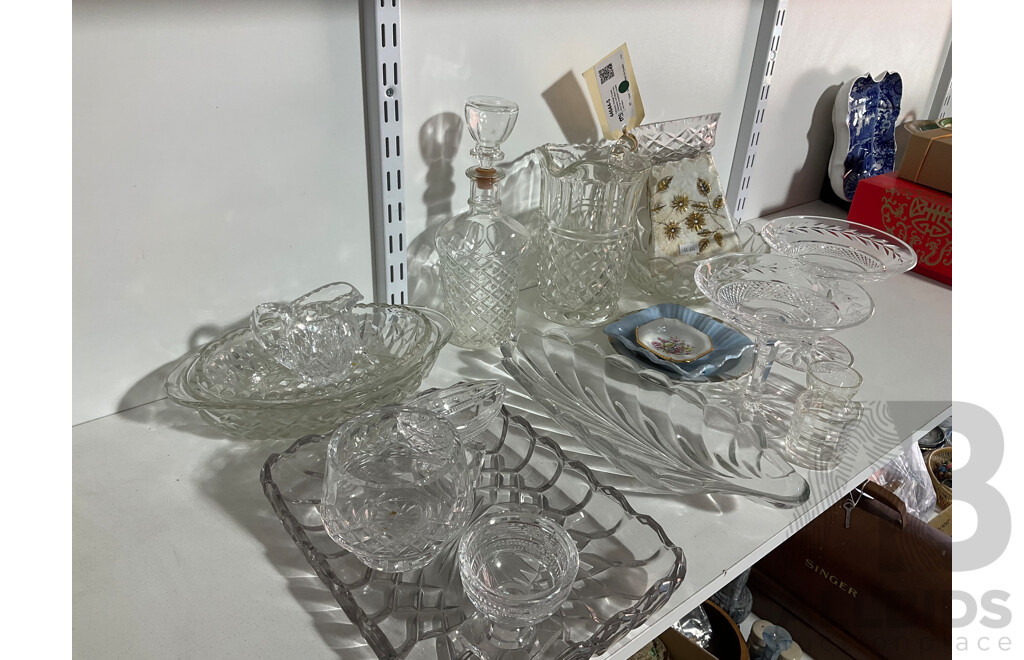 Collection Vintage Crystal, Glasswear and More Including Pair Waterford Coupes and More