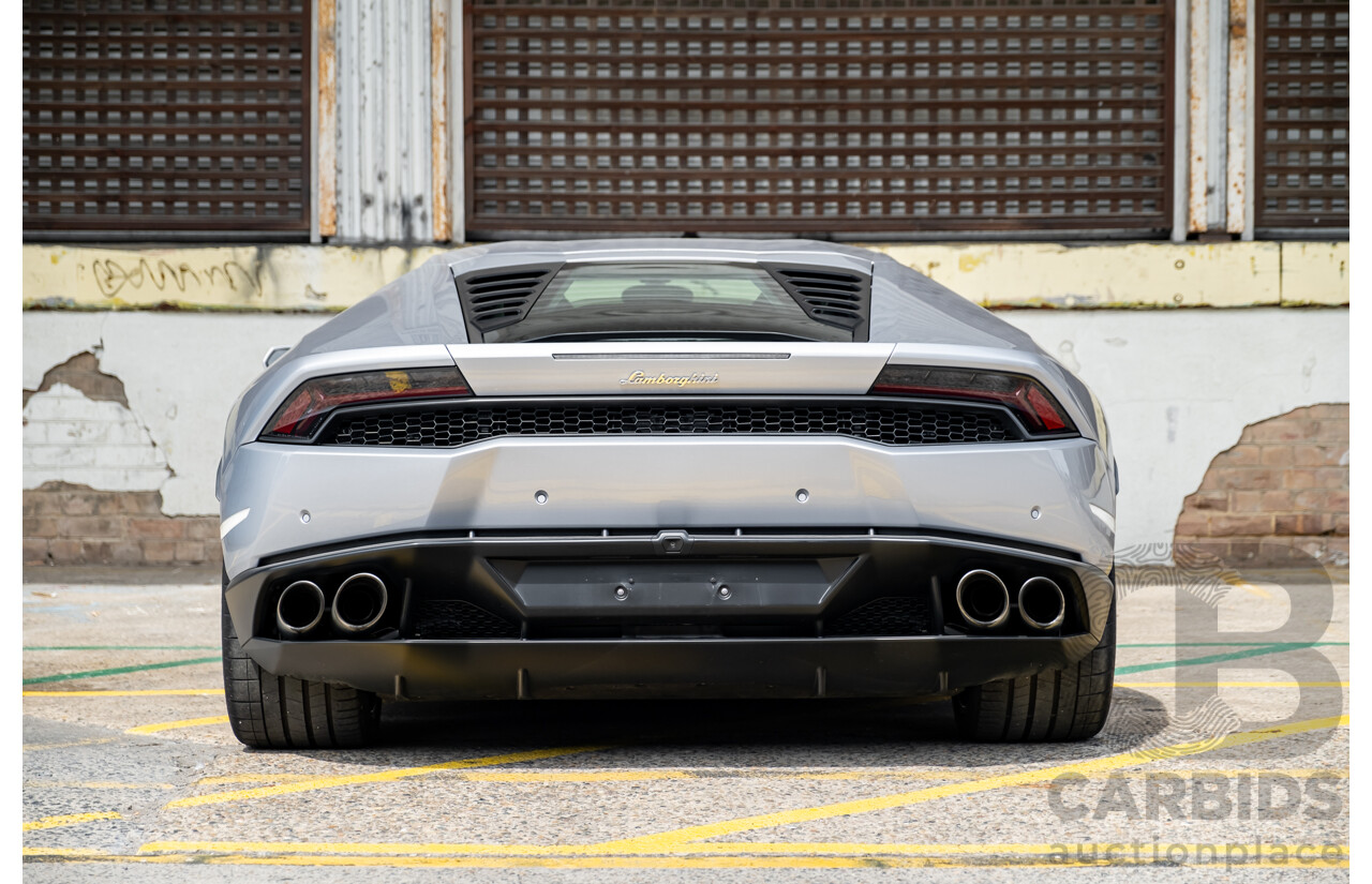 9/2015 Lamborghini Huracan LP 610-4 (AWD) 724 2d Coupe Grigio Nimbus Silver Metallic V10 5.2L