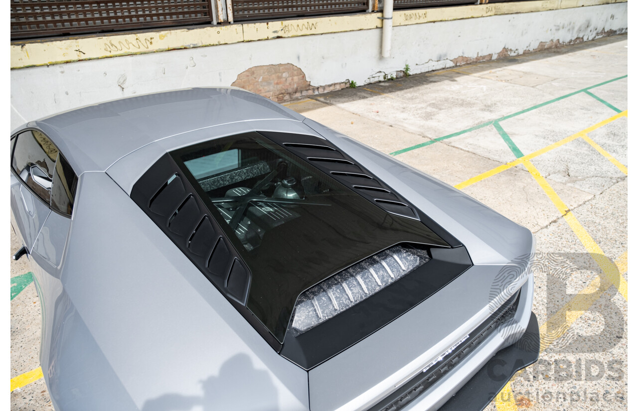 9/2015 Lamborghini Huracan LP 610-4 (AWD) 724 2d Coupe Grigio Nimbus Silver Metallic V10 5.2L
