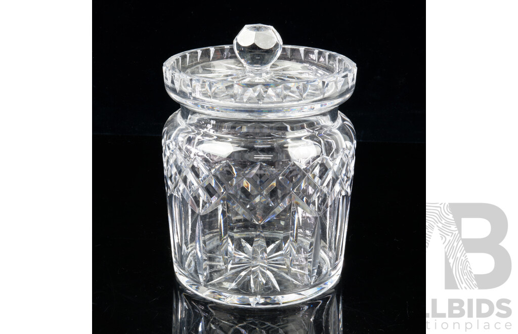 Waterford Crystal Lidded Jar in Classic Lismore Pattern