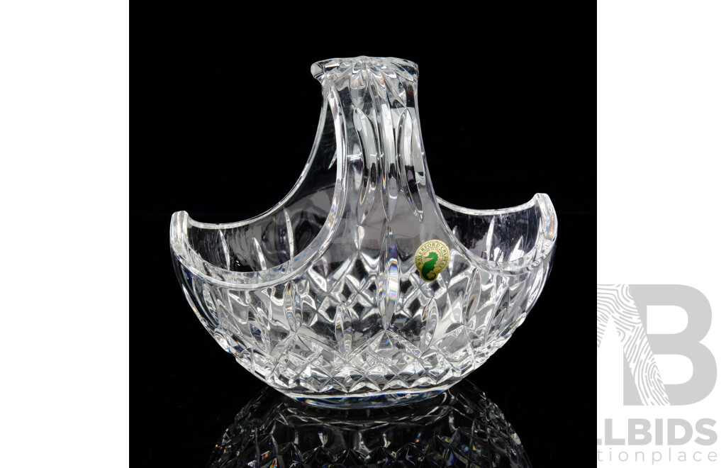 Waterford Crystal Basket Form Dish in Classic Lismore Pattern