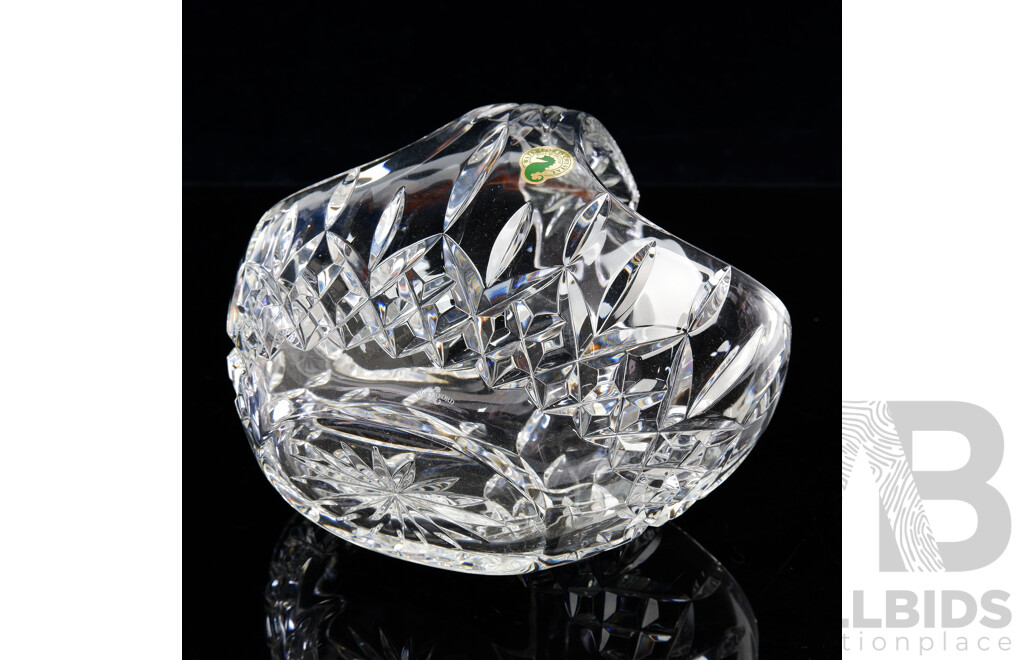 Waterford Crystal Basket Form Dish in Classic Lismore Pattern