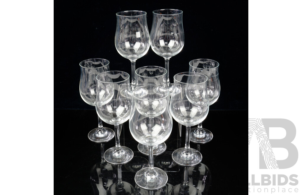 Set Eight German Schott Wine Glasses