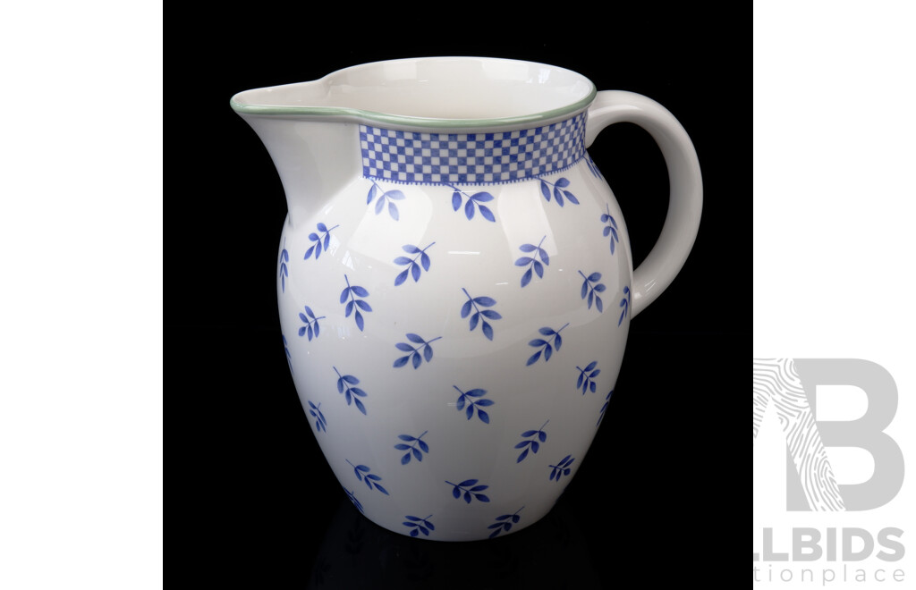 Large Villeroy & Boch Porcelain Water Pitcher in Switch 3 Pattern