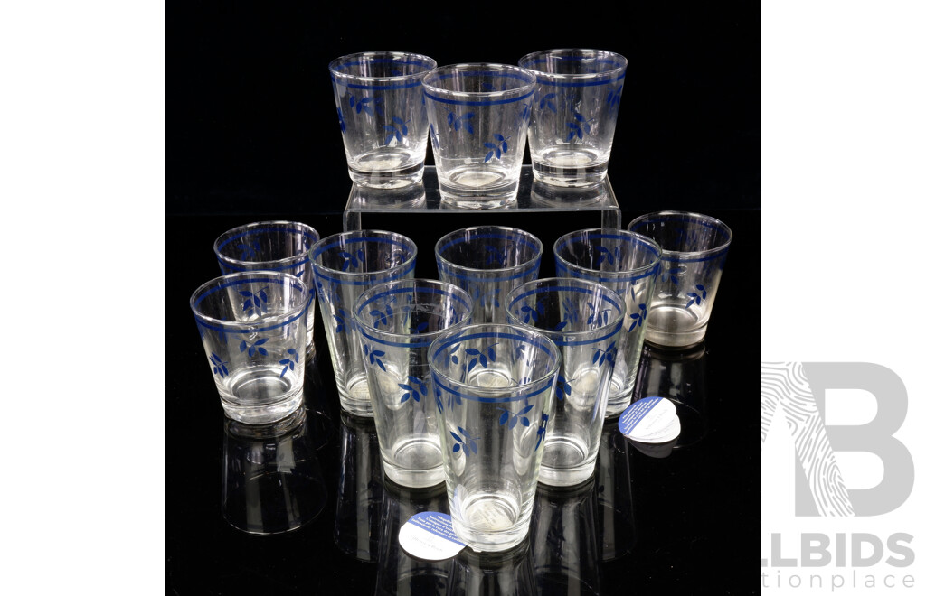 Collection 12 Villeroy & Boch Glasses in Switch 3 Pattern Comprising Six Tall Tumblers & Six Tumblers