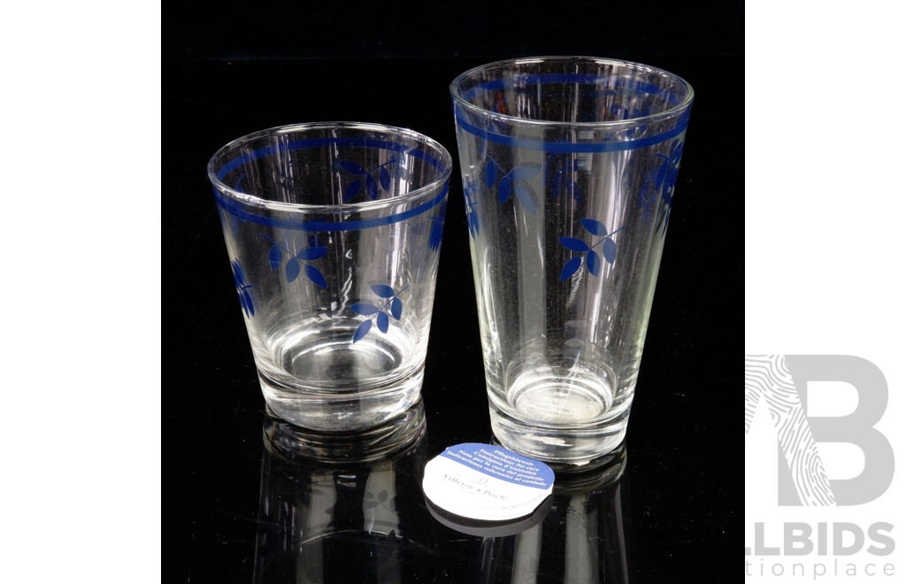 Collection 12 Villeroy & Boch Glasses in Switch 3 Pattern Comprising Six Tall Tumblers & Six Tumblers