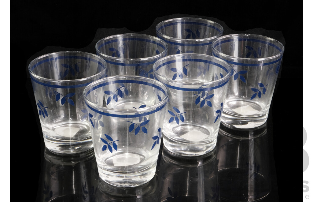 Set Six Villeroy & Boch Glass Tumblers in Switch 3 Pattern in Original Box