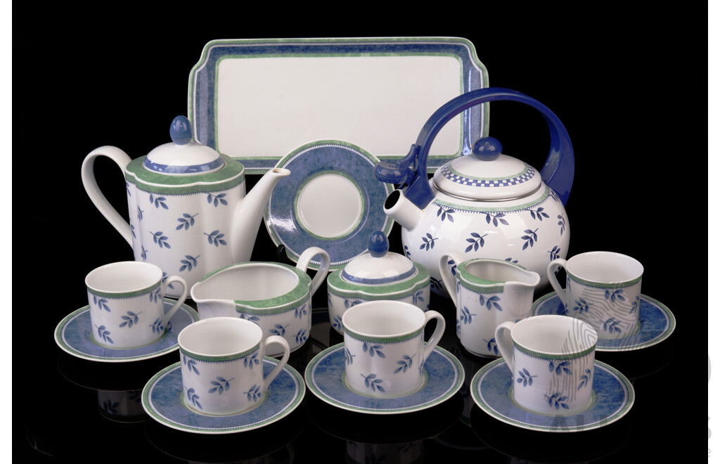Villeroy & Boch Porcelain 17 Piece Tea Service in Mix N Match Switch 3 Pattern Including Costa & Castell