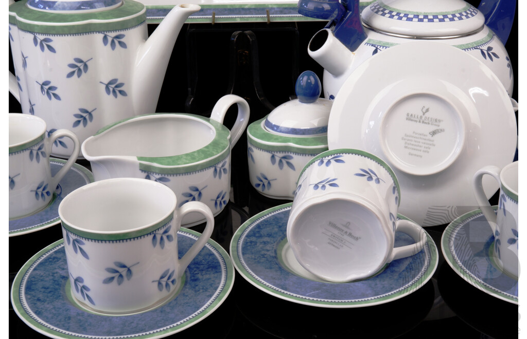 Villeroy & Boch Porcelain 17 Piece Tea Service in Mix N Match Switch 3 Pattern Including Costa & Castell