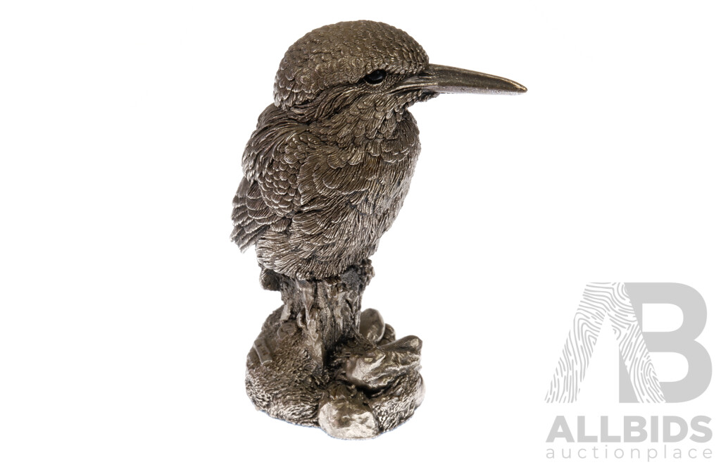 Sterling Silver Kookaburra Figure with Label to Base