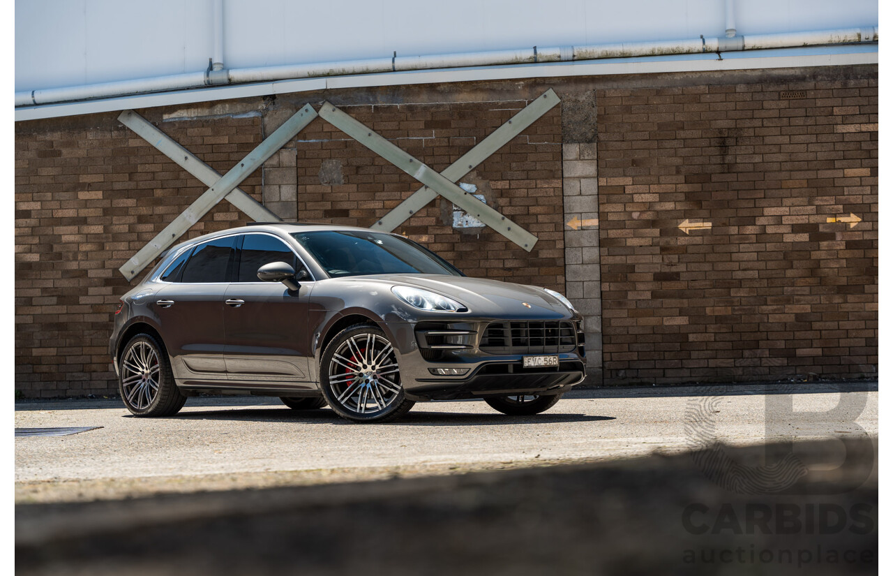 6/2015 Porsche Macan Turbo (AWD) 4d Wagon Agate Grey Metallic Turbo V6 3.6L