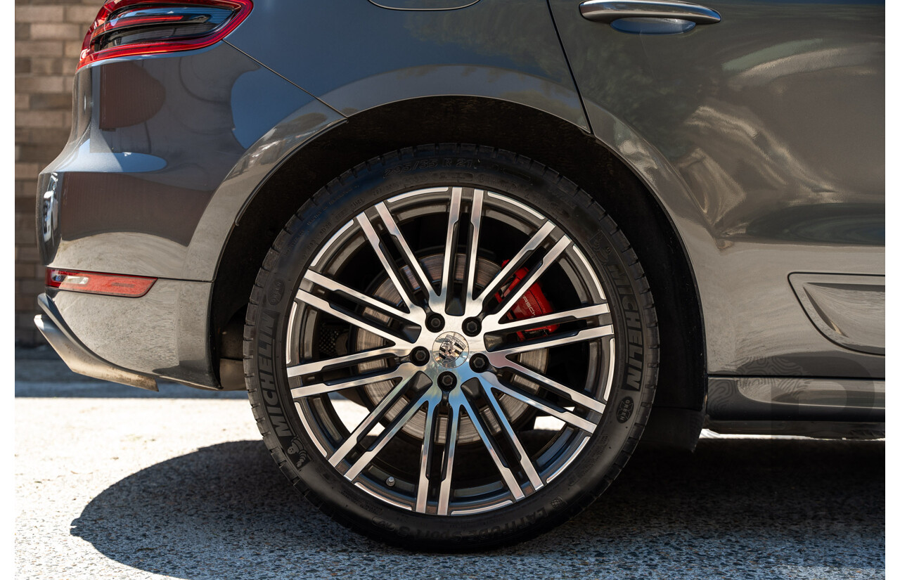 6/2015 Porsche Macan Turbo (AWD) 4d Wagon Agate Grey Metallic Turbo V6 3.6L