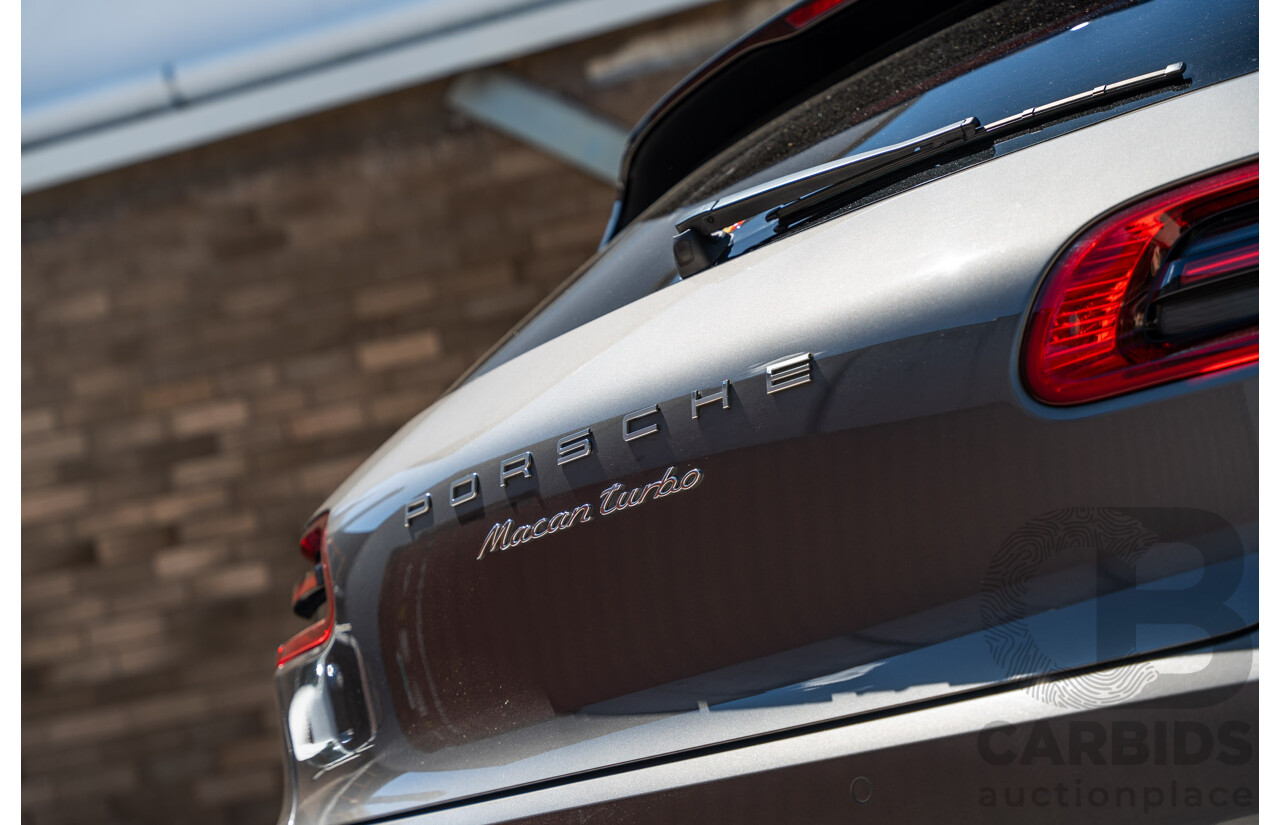 6/2015 Porsche Macan Turbo (AWD) 4d Wagon Agate Grey Metallic Turbo V6 3.6L