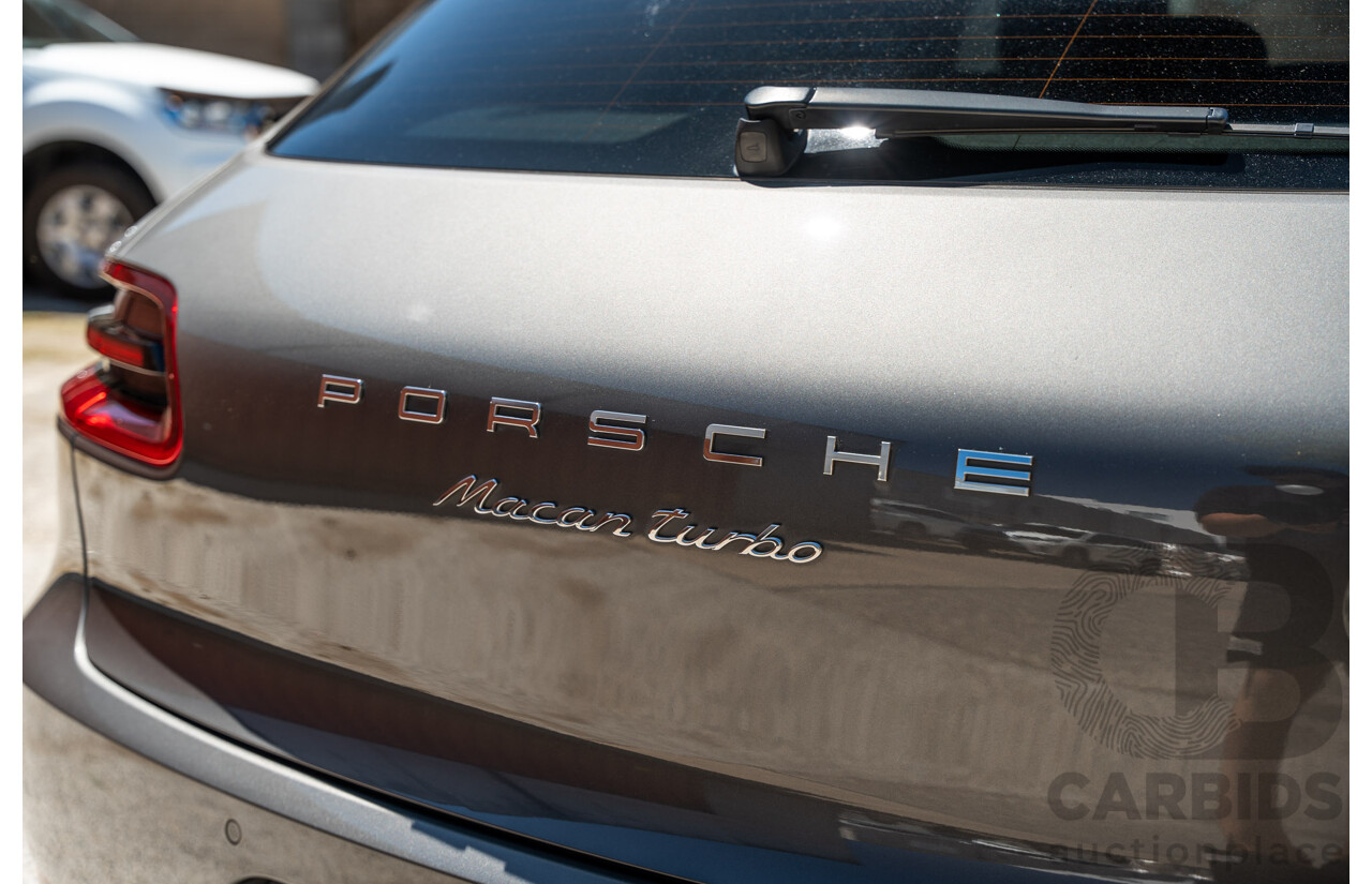 6/2015 Porsche Macan Turbo (AWD) 4d Wagon Agate Grey Metallic Turbo V6 3.6L