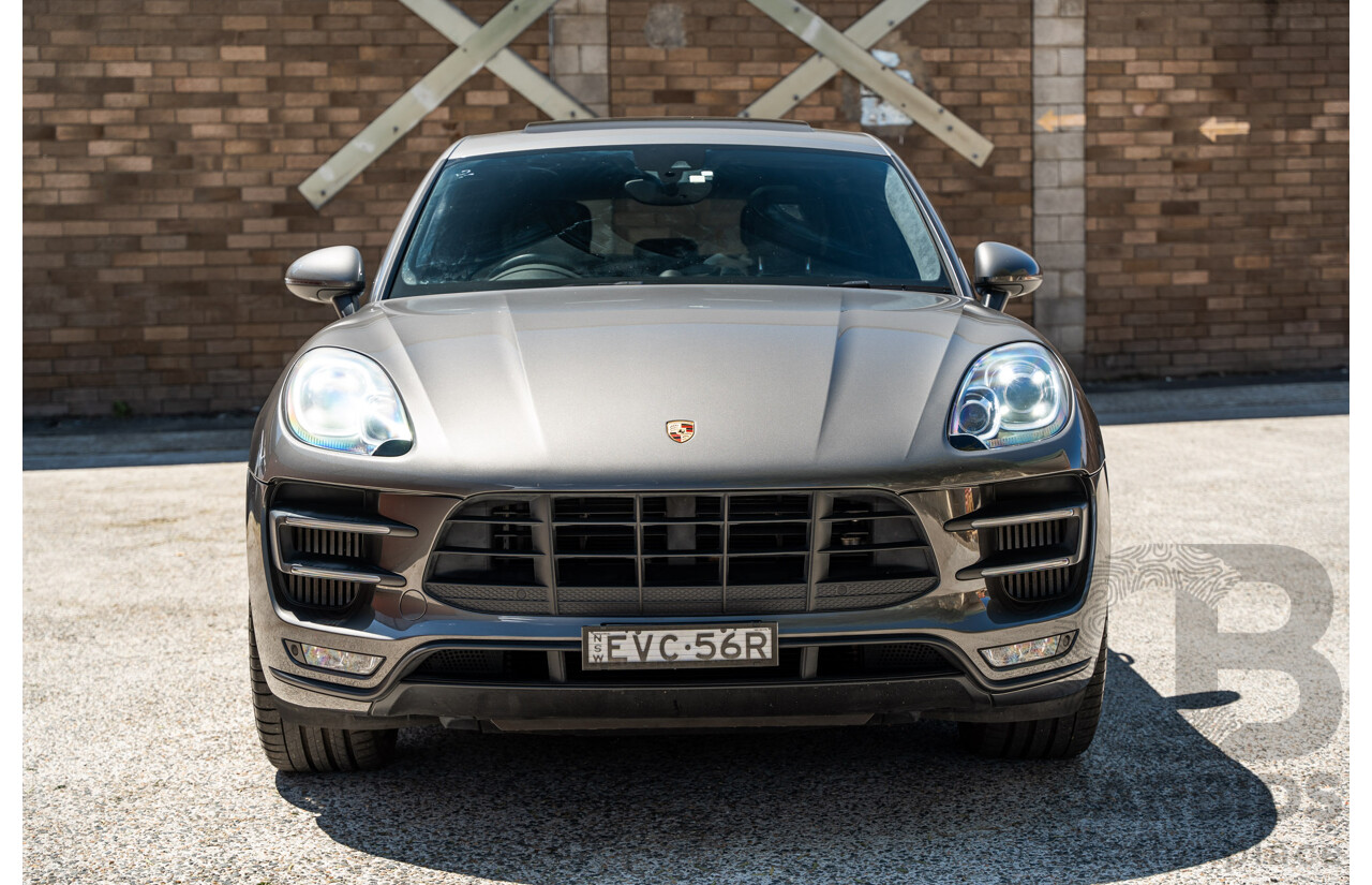 6/2015 Porsche Macan Turbo (AWD) 4d Wagon Agate Grey Metallic Turbo V6 3.6L