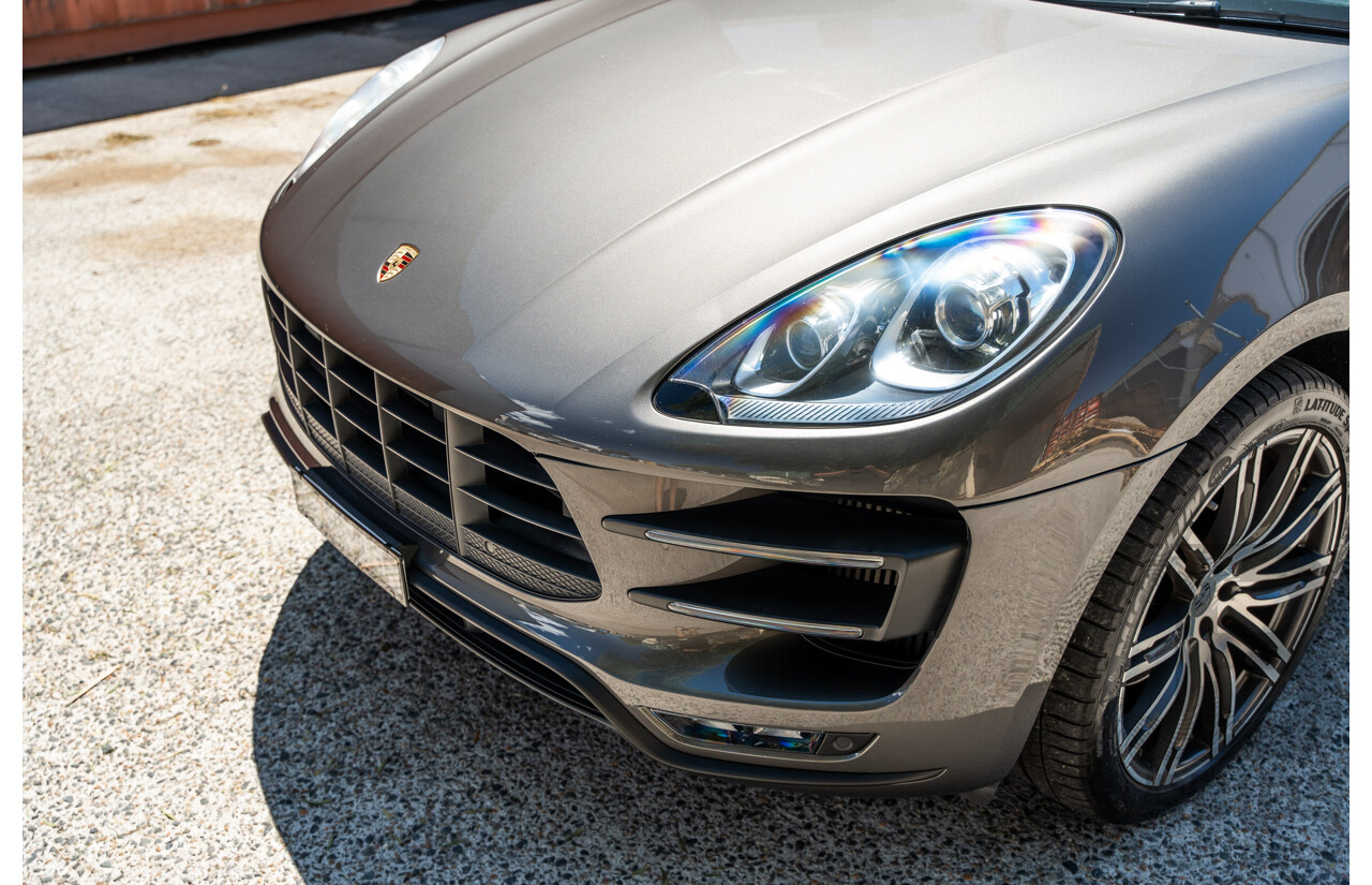 6/2015 Porsche Macan Turbo (AWD) 4d Wagon Agate Grey Metallic Turbo V6 3.6L
