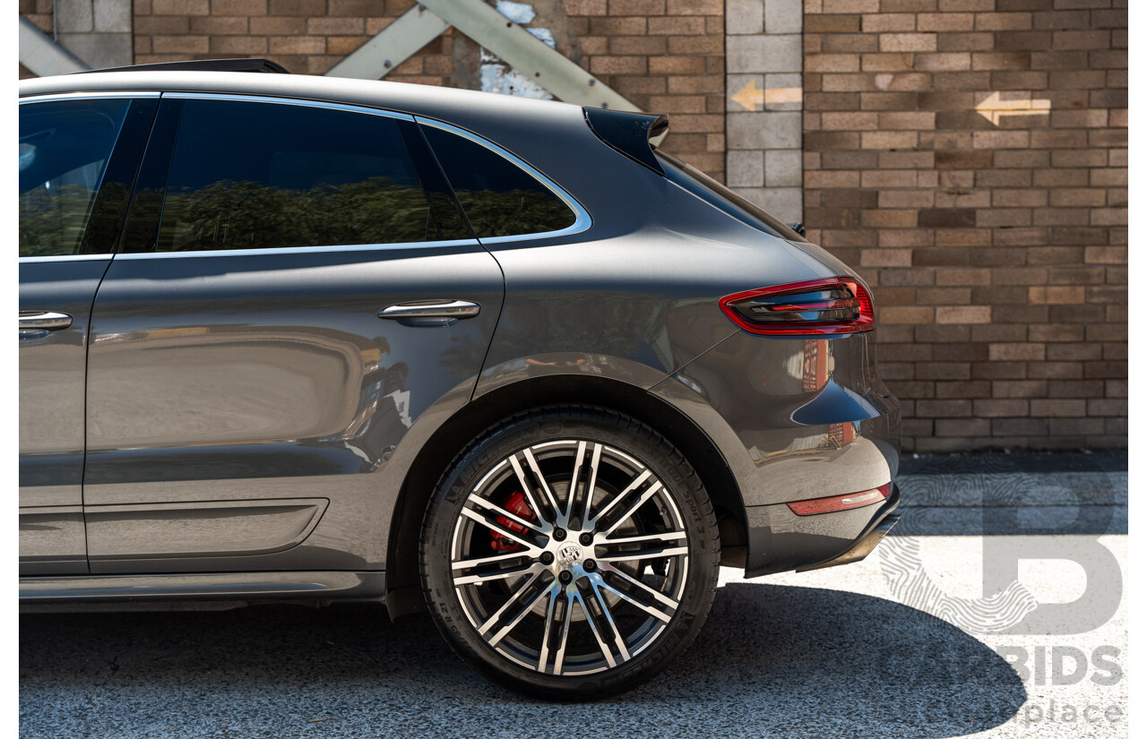 6/2015 Porsche Macan Turbo (AWD) 4d Wagon Agate Grey Metallic Turbo V6 3.6L