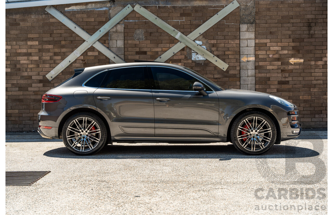 6/2015 Porsche Macan Turbo (AWD) 4d Wagon Agate Grey Metallic Turbo V6 3.6L