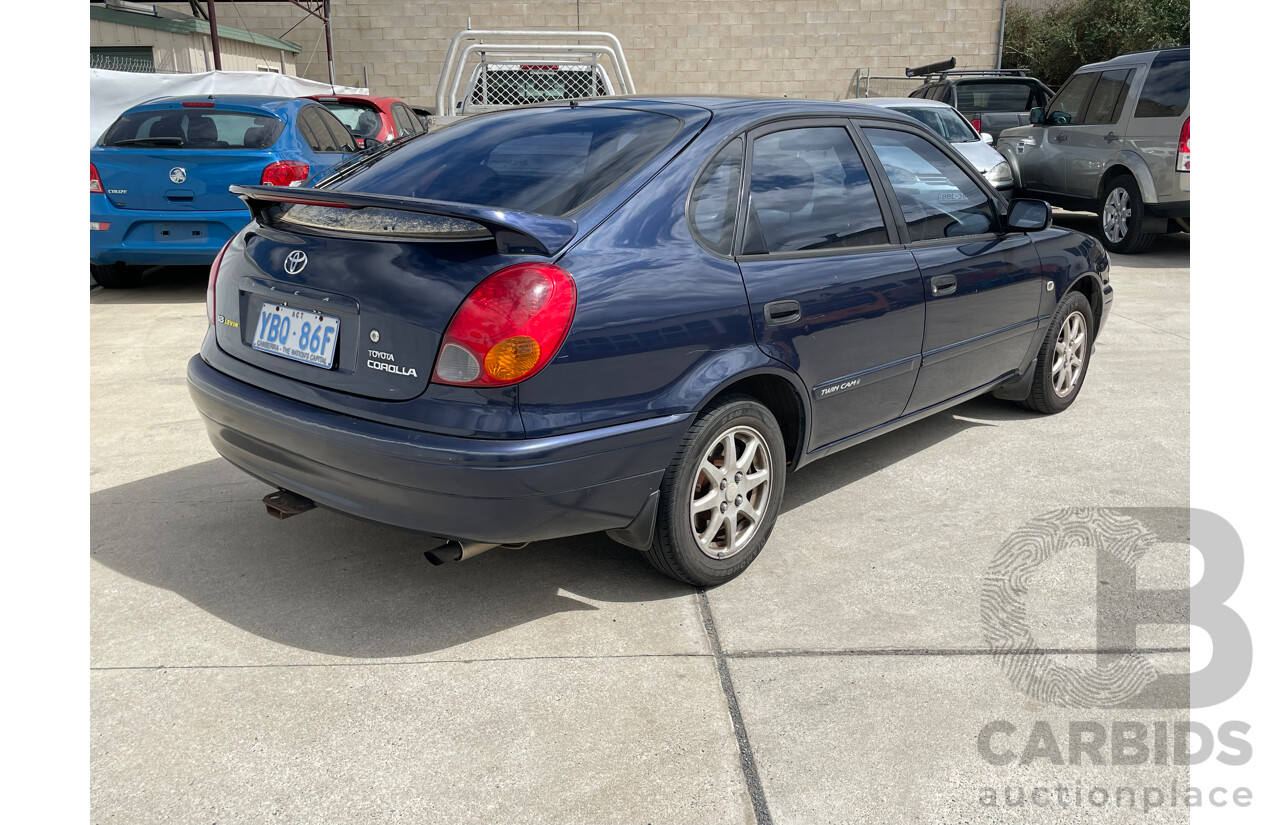 6/2000 Toyota Corolla Levin SECA AE112R 5d Liftback Blue 1.8L