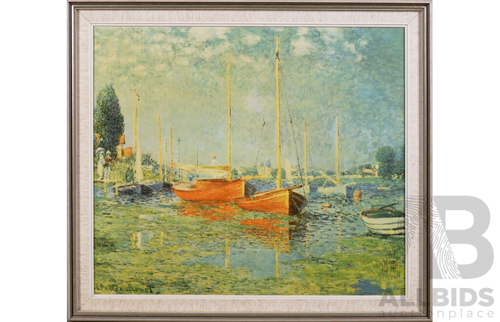 Three Framed Vintage Prints Including Monet (3)