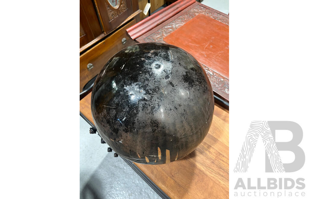 Large Australian Studio Pottery Sphere Attributed to Milton Moon