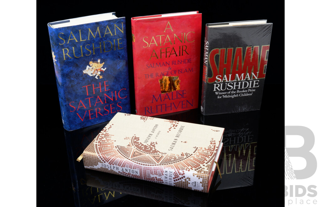 Collection Books by or Relating to Salman Rushdie Including Signed First Edition Shame, First Editions the Satanic Verses & Joseph Anton a Memoir