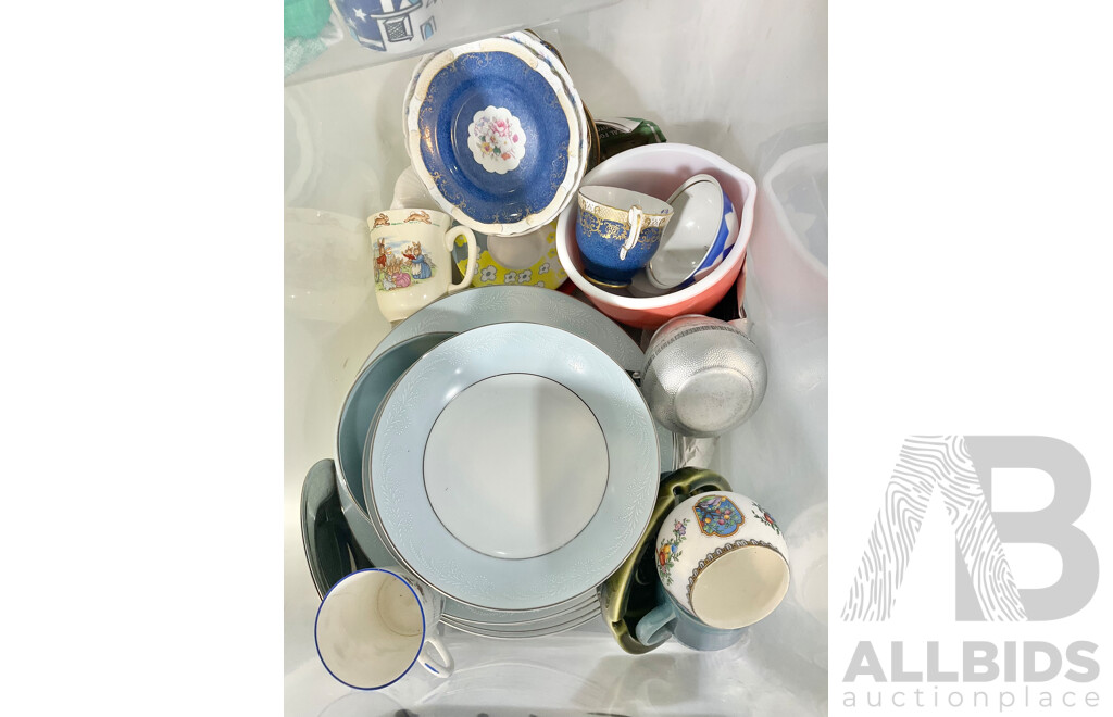 Collection Retro and Vintage Porcelain  Including 12 Pieces Noritake in Laureate Pattern and More