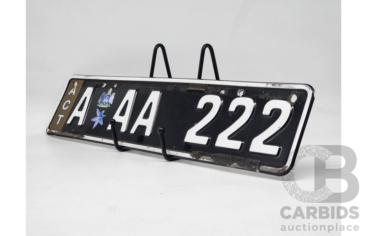 ACT Alpha Numerical European Style Number Plate - AAA 222