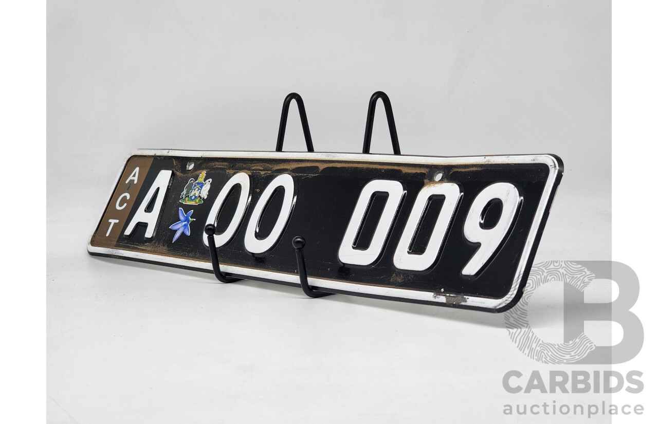 ACT Alpha Numerical European Style Number Plate - AOO 009