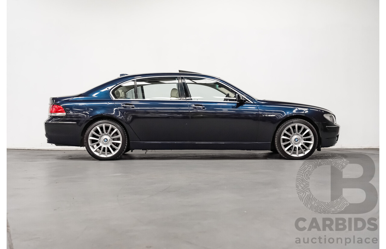 11/2006 BMW 760Li E65 MY06 4d Sedan Blue V12 6.0L