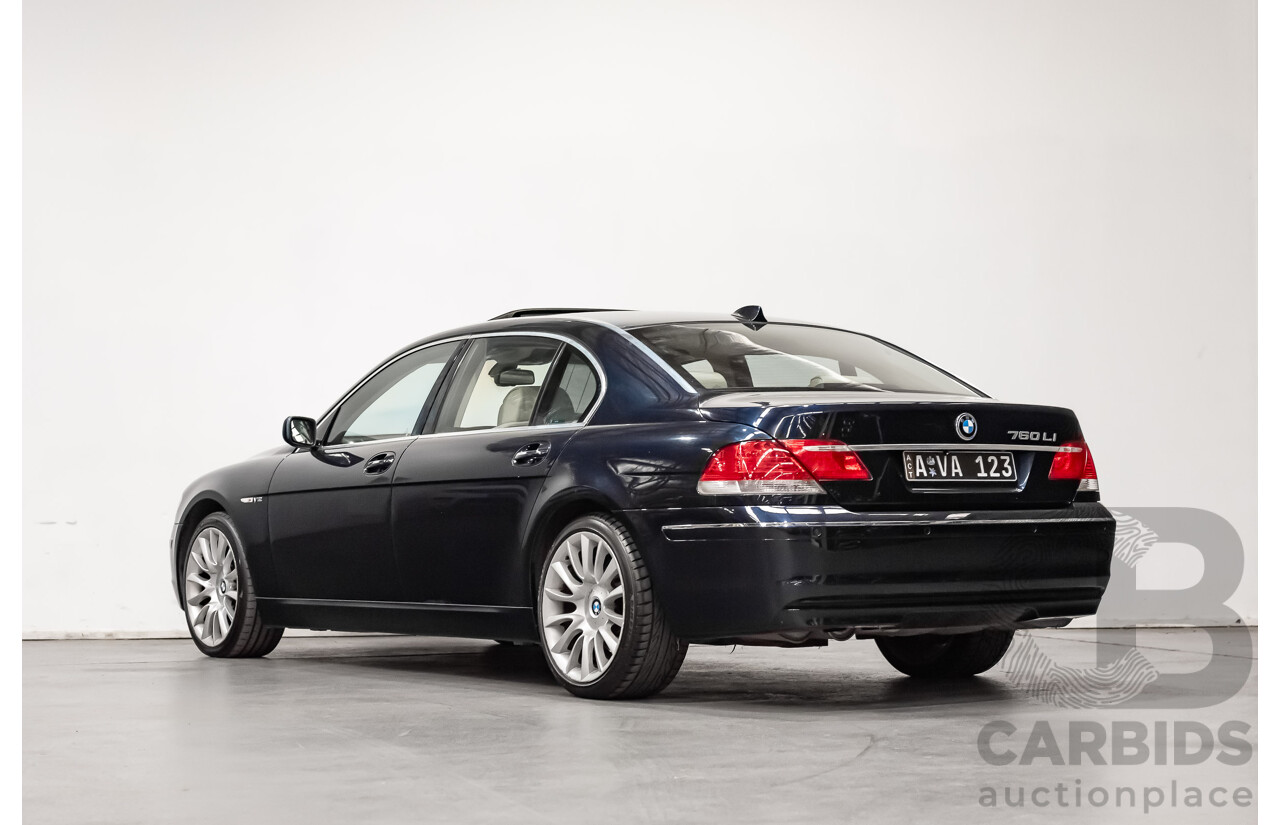11/2006 BMW 760Li E65 MY06 4d Sedan Blue V12 6.0L