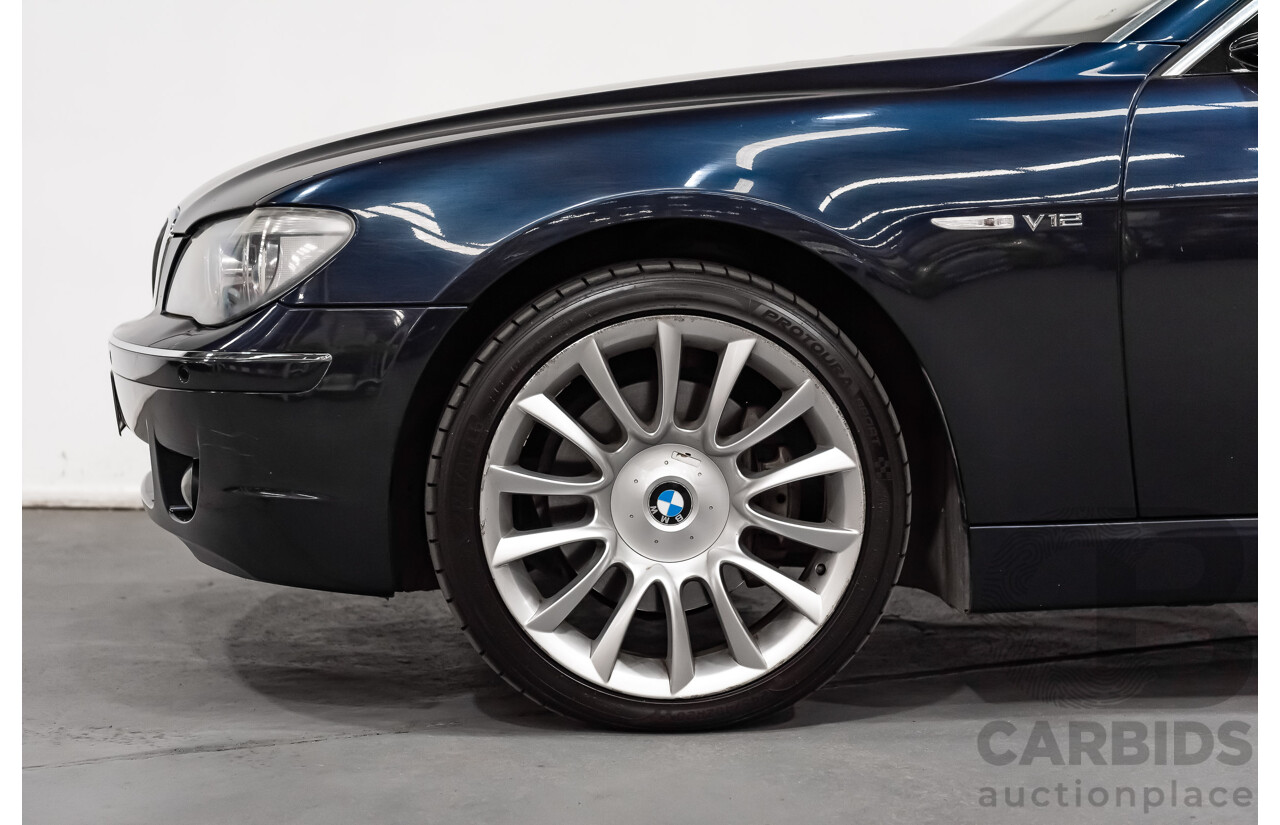11/2006 BMW 760Li E65 MY06 4d Sedan Blue V12 6.0L